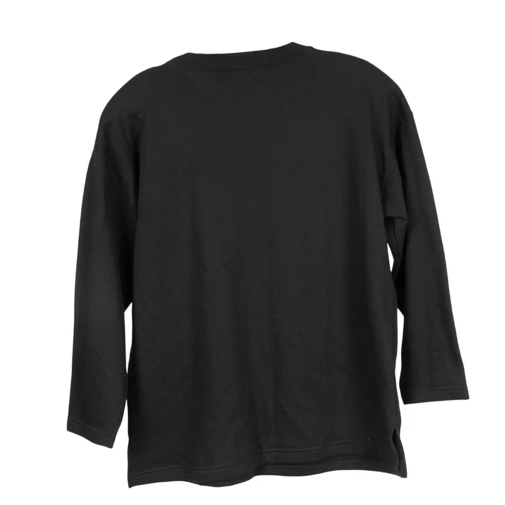 Energie bi Currents Rhinestone Sweatshirt M Womens Black Long Sleeve Crewneck - Image 6