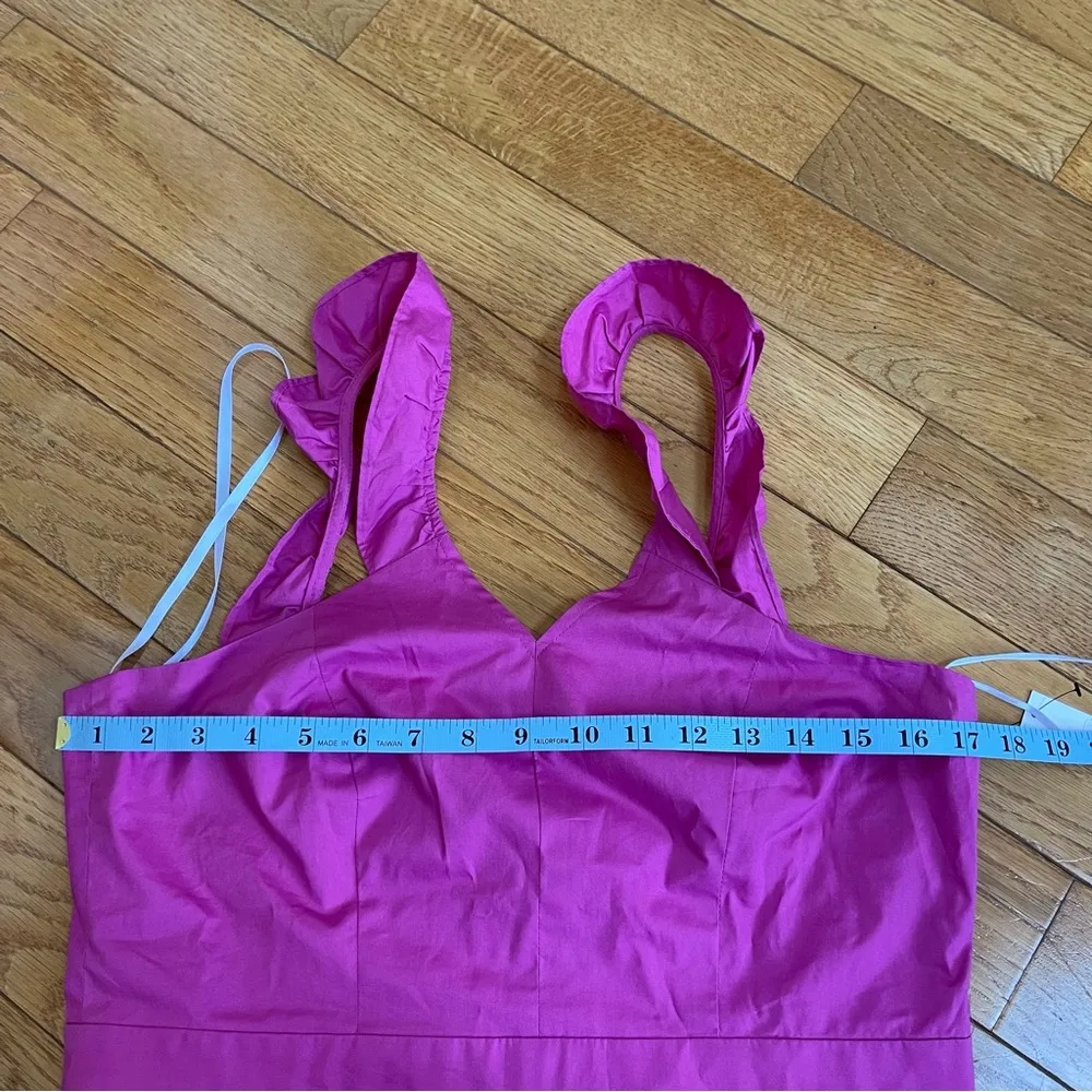 Maggy London Women's Sleeveless Flutter-Strap Midi Maxi Dress Pink Fuchsia Sz 8 - Image 11