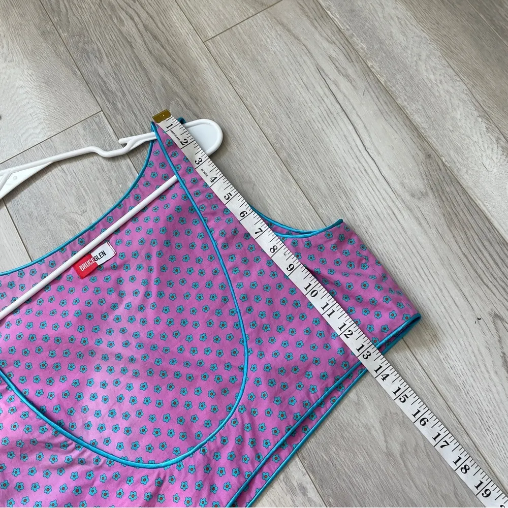 BruceGlen Tank Top floral crop womens Purple (medium) layering colorful artsy - Image 6