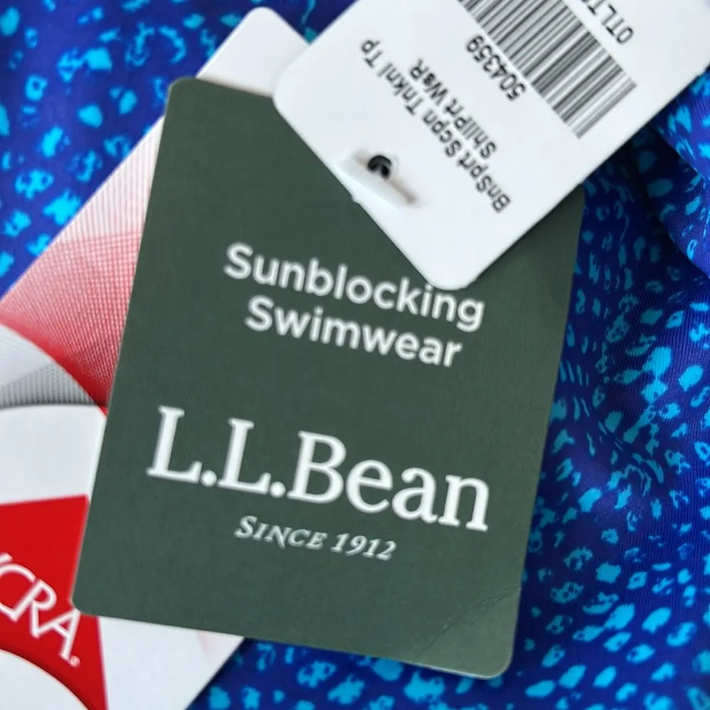 L.L.Bean UPF50+ Scoopneck Tankini Top Cobalt - Image 5