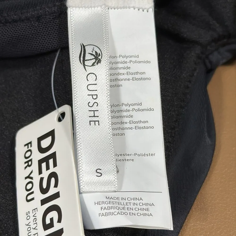 CUPSHE small V Neck One Piece Swimsuit Wrapped Mesh Tummy Control Bathing Suit - Image 7