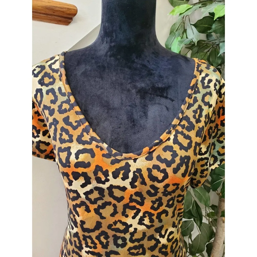 Rouge Women's Brown Polyester Scoop Neck Short Sleeve Knee Length Dress Size 2X - Image 5