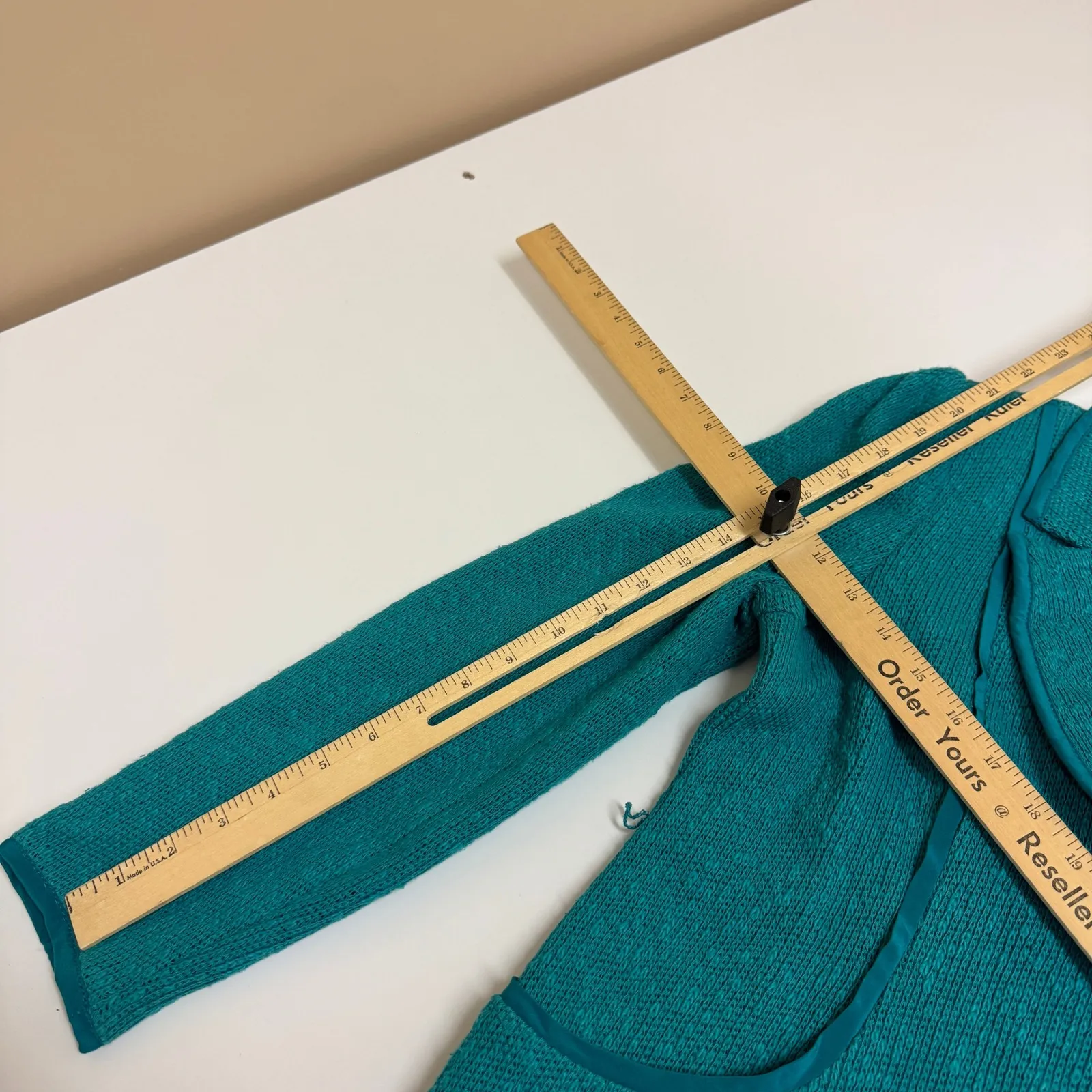 Nanette Lepore  Blazer Womens Medium Blue Green Tweed Jacket Button Front Cotton - Image 8