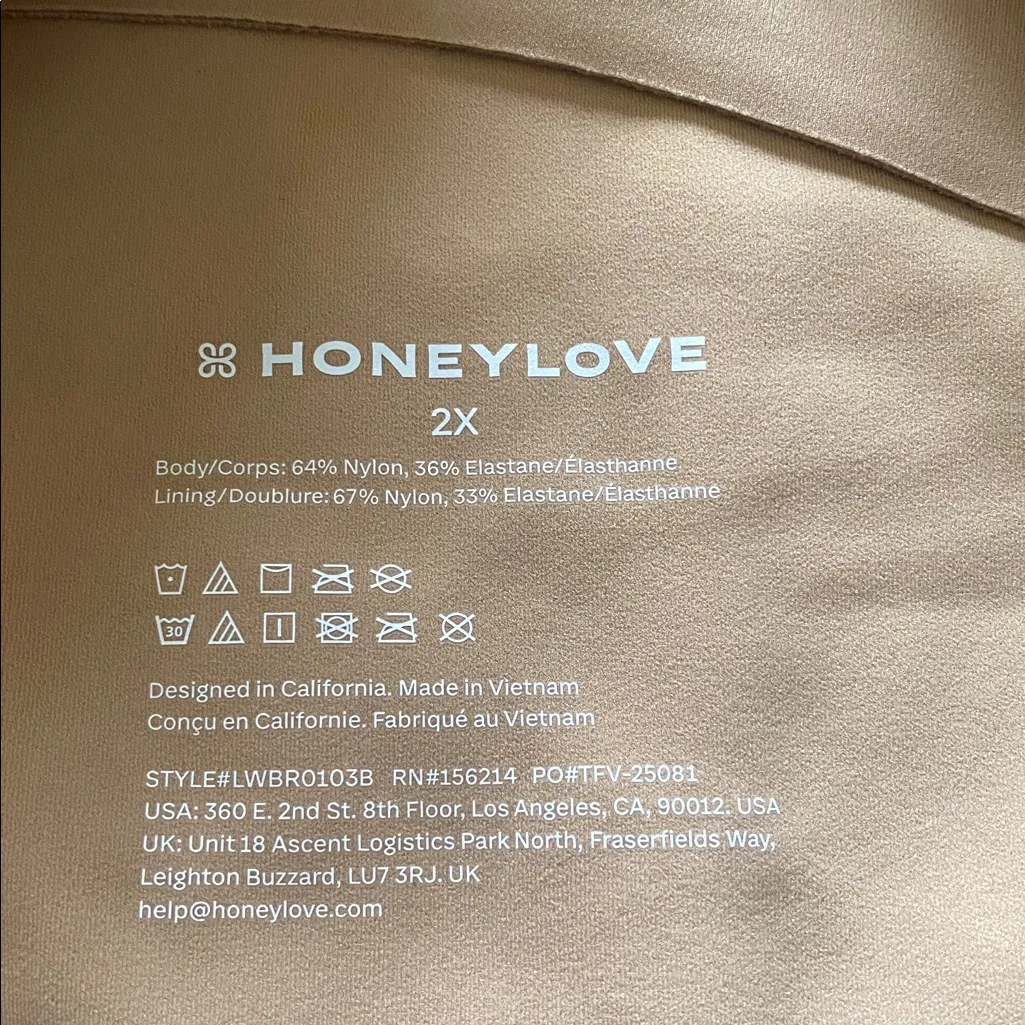 Honeylove Softform Bra Sand Size 2X Tan - Image 6
