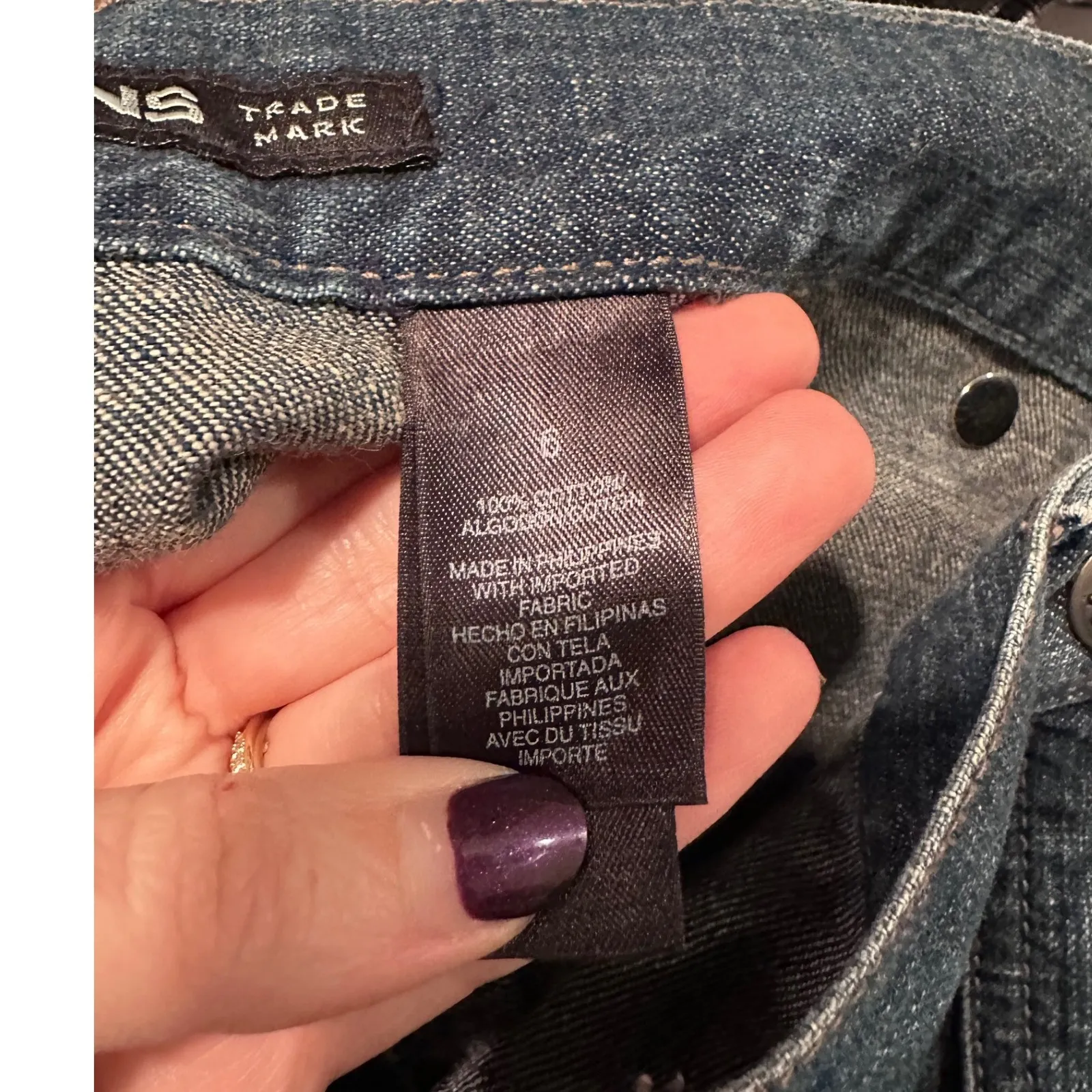 Vintage Y2K DKNY Denim Midi Skirt Size 6 100% Cotton Western Grunge - Image 5