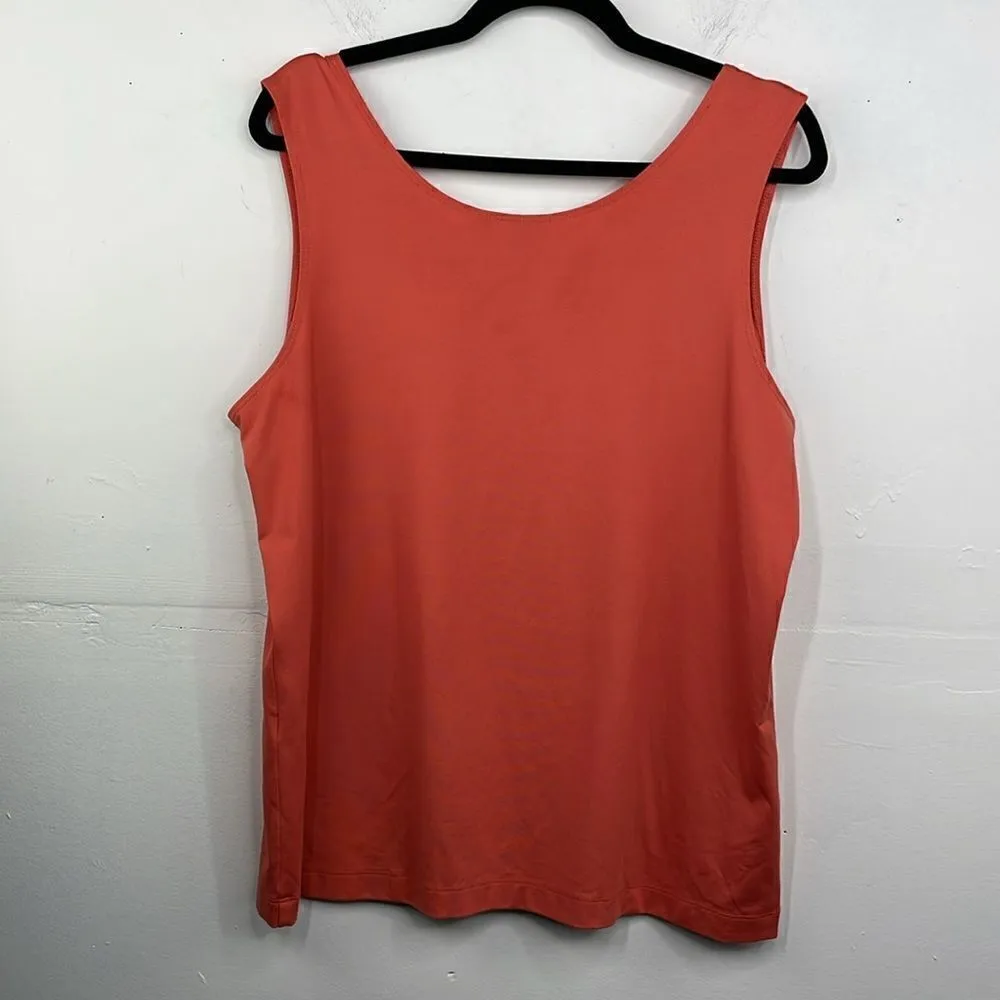 Chicos Size 3 women's Coral Nylon Spandex tank top - Image 3