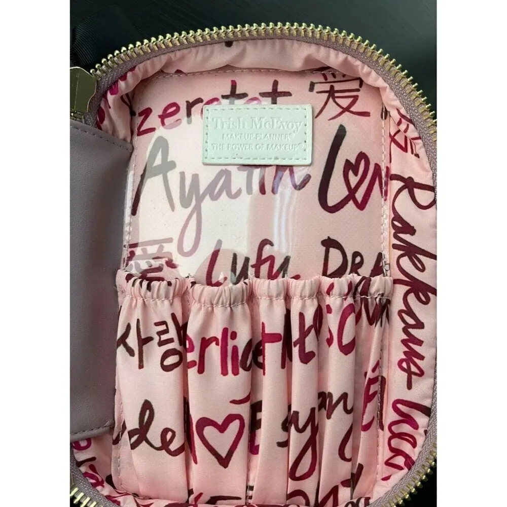 TRISH MCEVOY Power Of Beauty Zebra stripes With Pink Heart Travel Case Black - Image 7