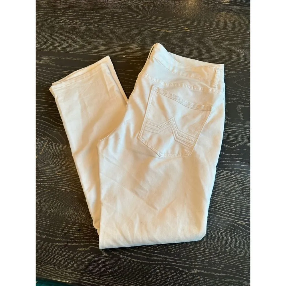 INC Women's Berlin Slim Straight White Jeans Size 36 Inseam 32 Casual Denim - Image 2