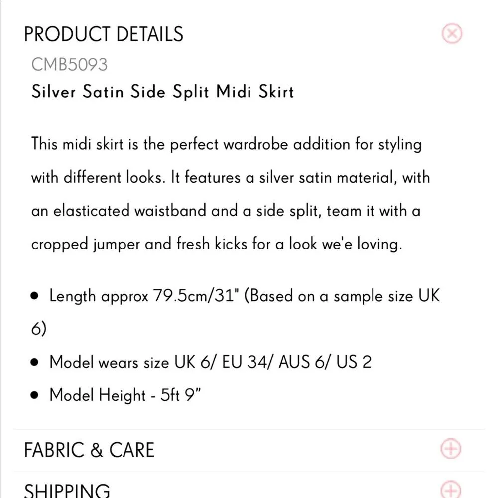 PrettyLittleThing - Silver Satin Side Split Midi Skirt in SIlver - Image 11