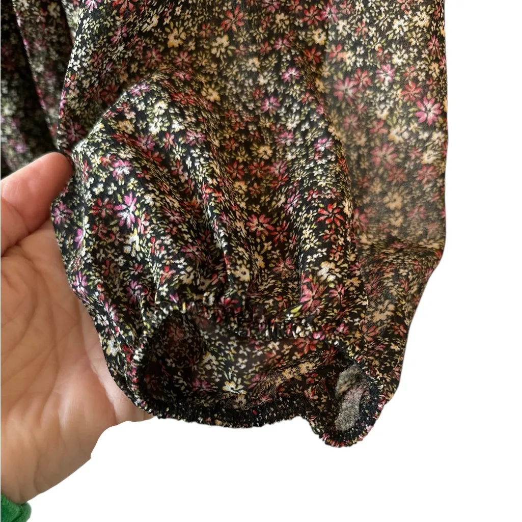 Sadie & Sage Floral Off The Shoulder Mini Dress Black Size L - Image 7