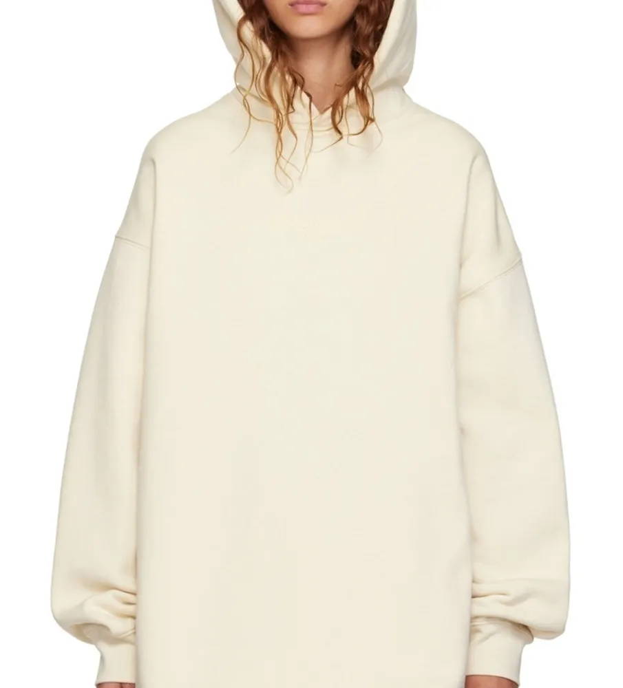 Fear of God Essentials Hoodie Womens XL Off White Relaxed Fleece Core Collection - Image 1
