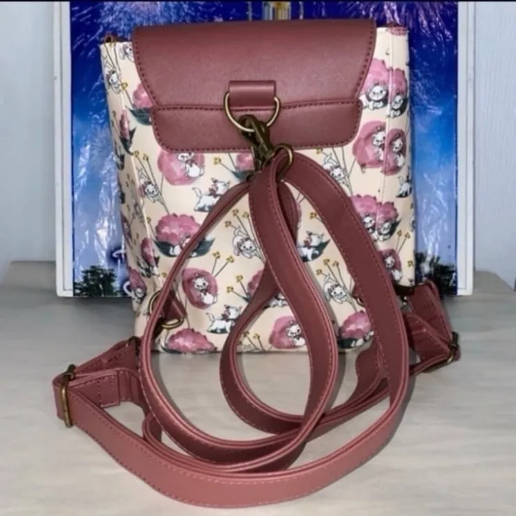 Disney aristocats bonjour Marie convertible Loungefly mini backpack / crossbody - Image 4