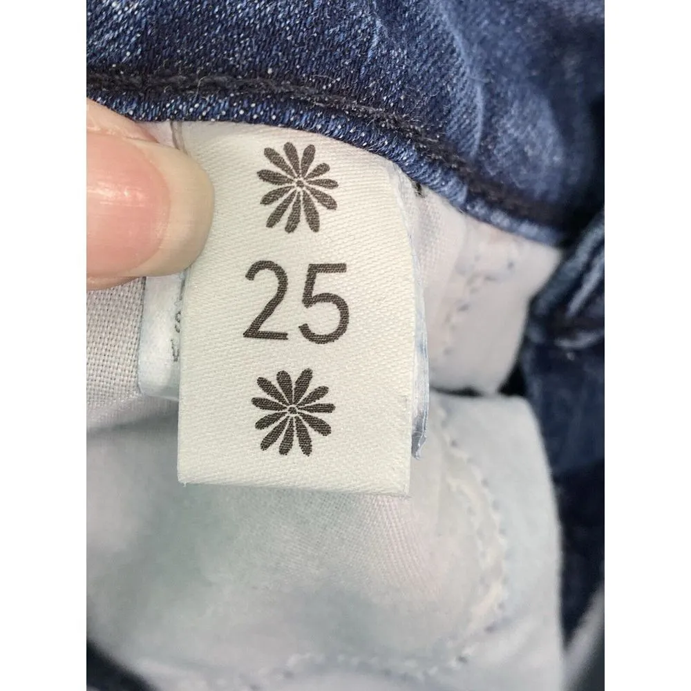 Show Me Your Mumu Blue Soho Zip Up Skinnies jeans Vintage rain wash Sz 25 - flaw - Image 9