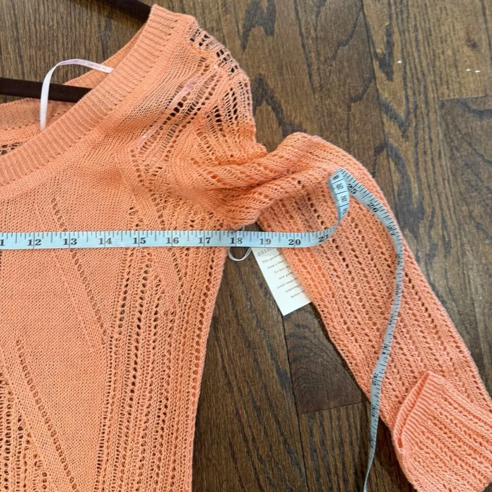 Victoria Secret NWT Crochet Razor Back Cover Up Size Small Orange Color 1909 - Image 6