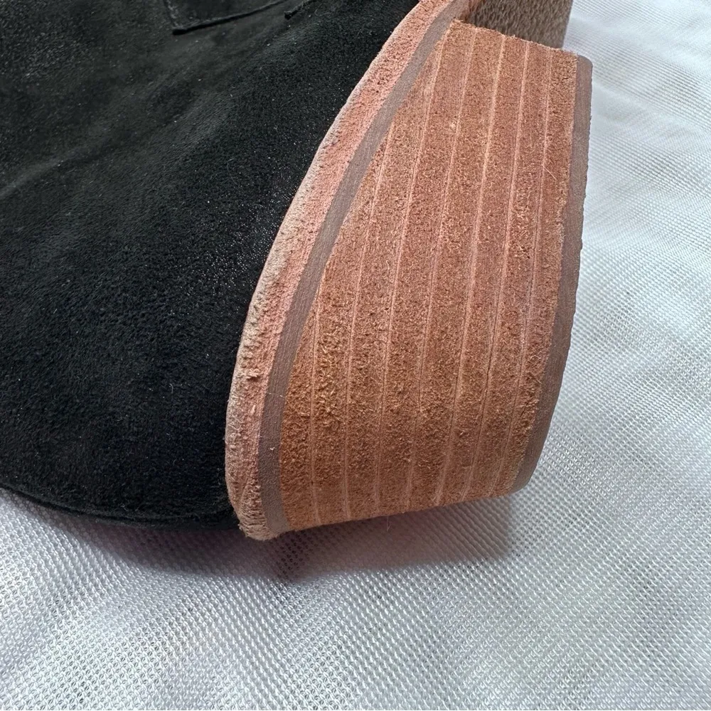 Jack Rogers Black Suede Stella Pull-On Western Boots Size 7 - Image 8