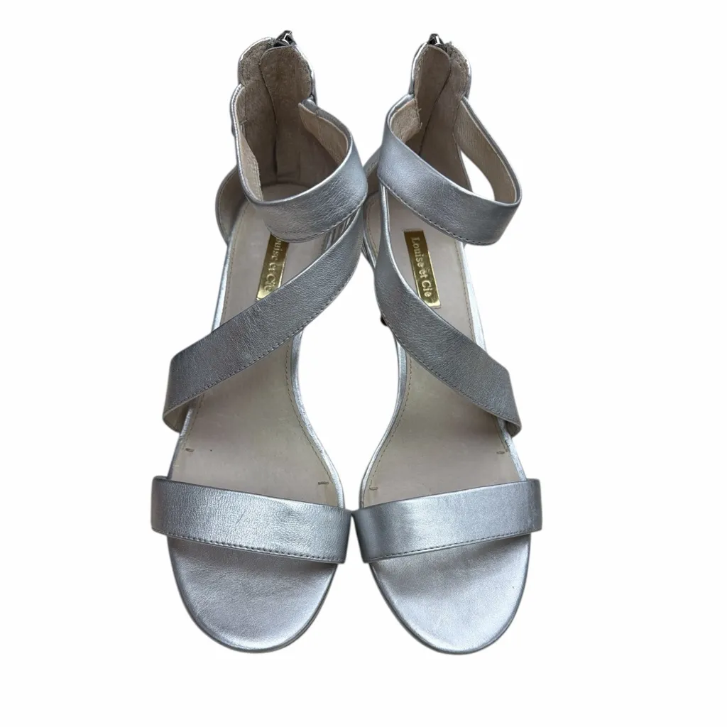 Louise et Cie Elegant Silver Strappy Heels - Image 2