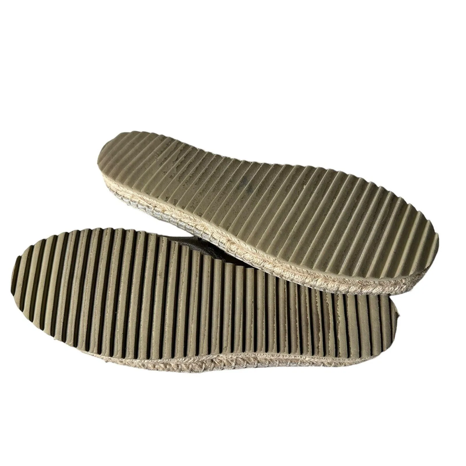 Karl Lagerfeld Metallic Silver Espadrille Slides Slip on Shoes Women Size‎ 7.5 - Image 12