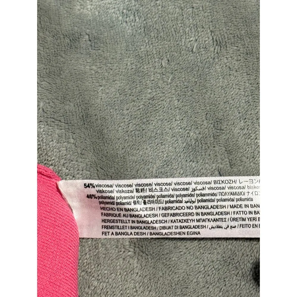 Zara Size Medium Women Pink Cropped Tank Top Crew‎ Neck Stretch Form Fit - Image 4