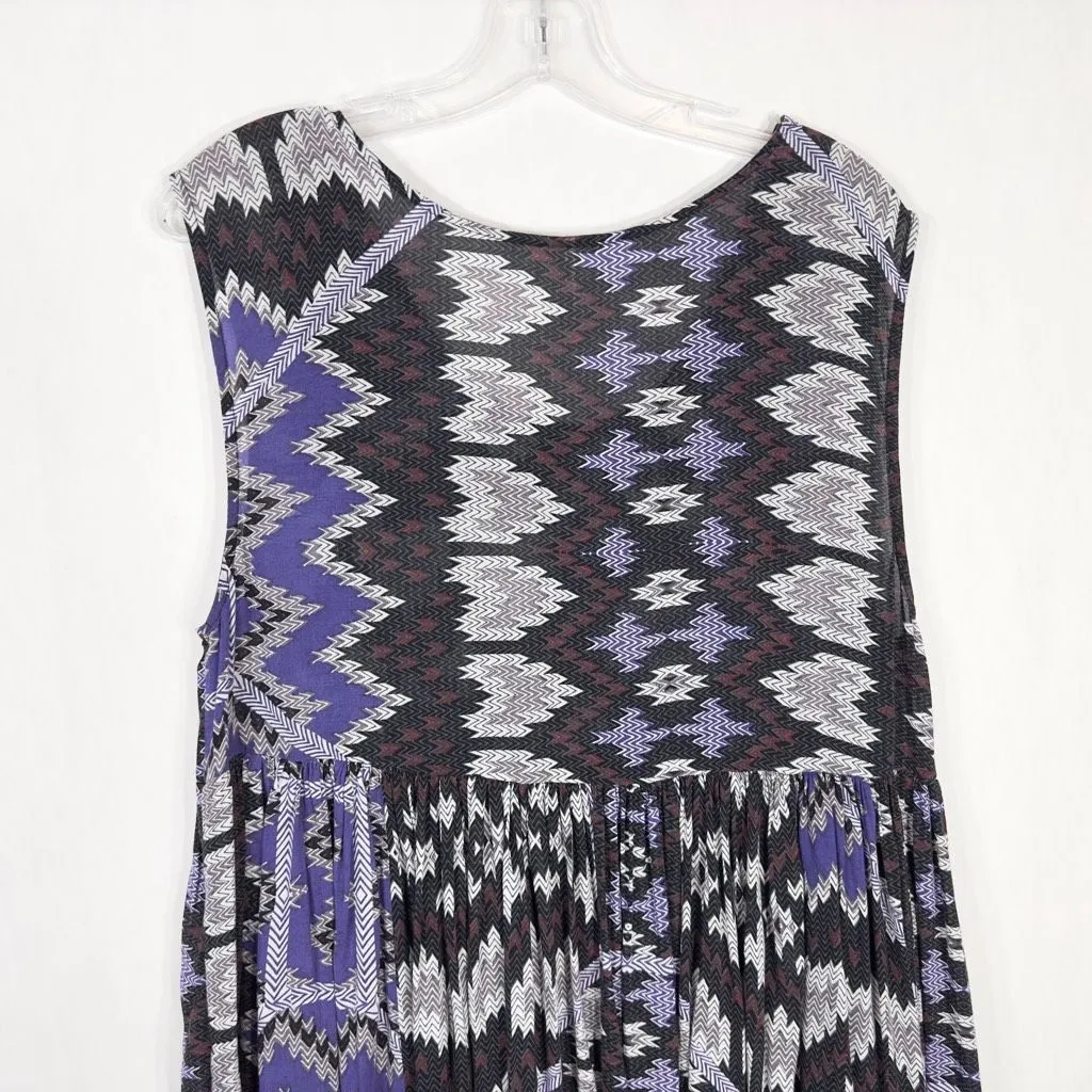 Free People Size Small Dress Take Me To Thailand‎ Dress Purple Mini Boho 514 - Image 9