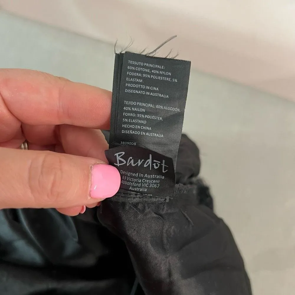 Bardot Women's Sleeveless Laced Floral Scallop Strappy Black Midi Dress Size 4 - Image 13