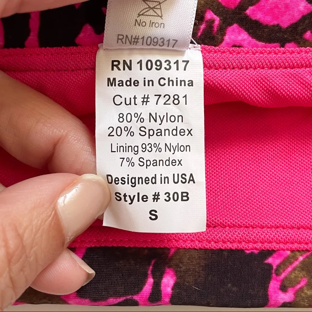 Sunsets Pink Brown Animal Print High Waist Seamless Bikini Bottoms NWT Small - Image 11