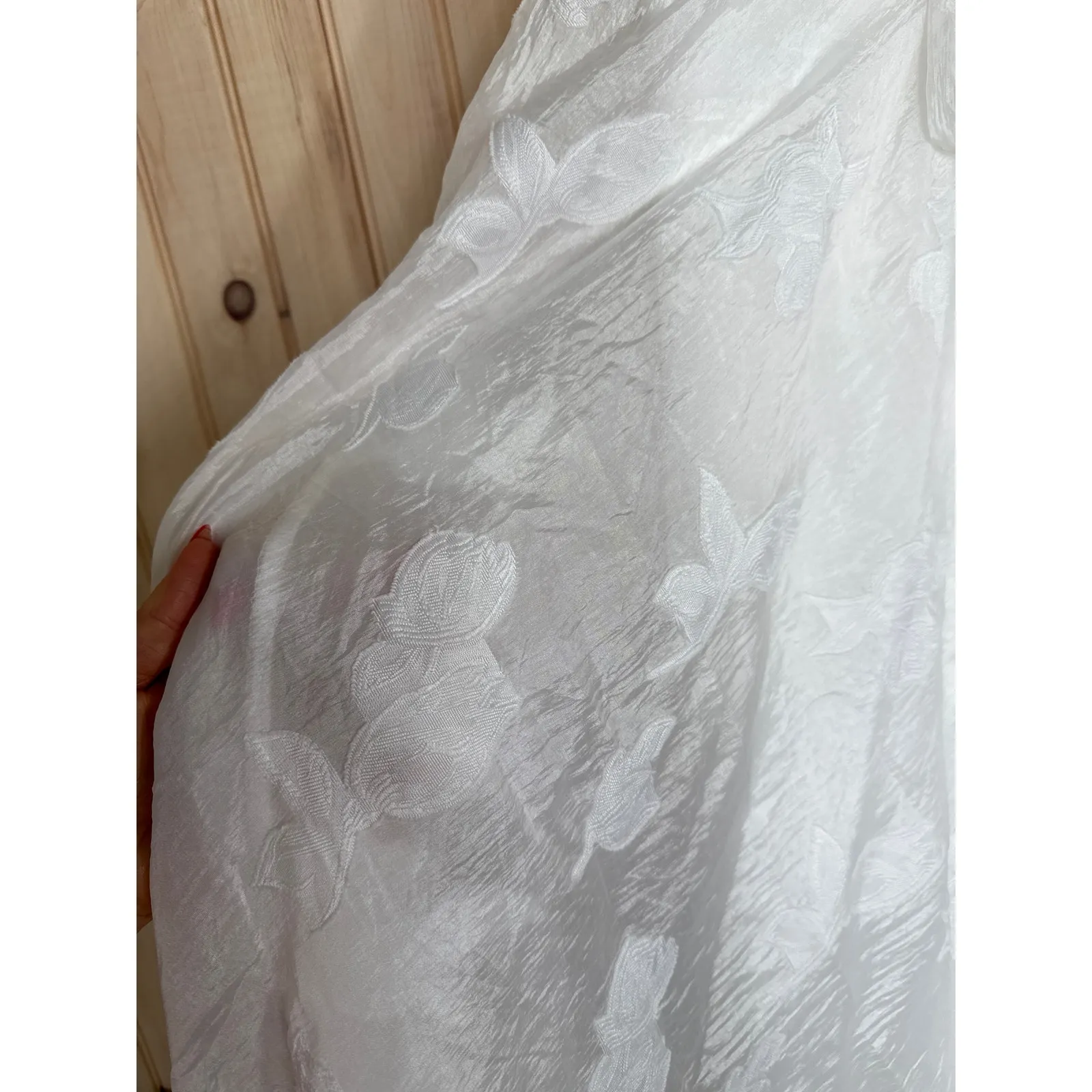 NWT Lulus Sweet Definition White Burnout Ruffled One-Shoulder Midi Dress Size XL - Image 6