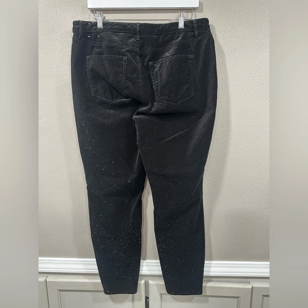 Talbots Black Corduroy Straight Leg Glitter Pant - Image 4