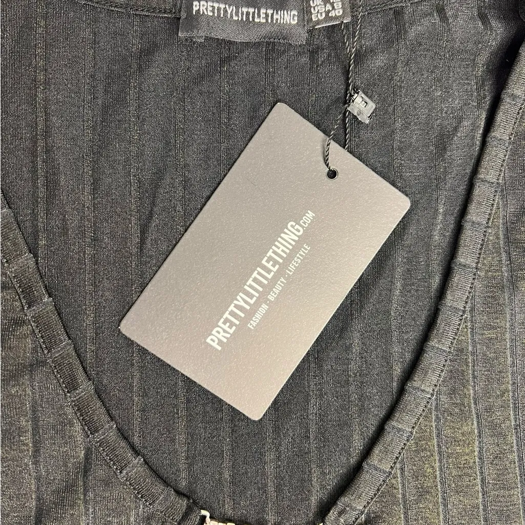 Y2K 90s Pretty Little Things Women Black Open Front Cardigan Rhinestone SZ 8 NWT - Image 6