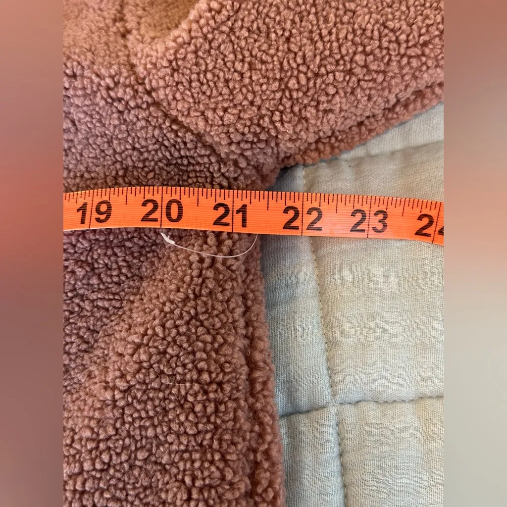 Daily Ritual Blush Teddy 1/4 Zip pullover Sweater size Medium New without tags Pink - Image 3