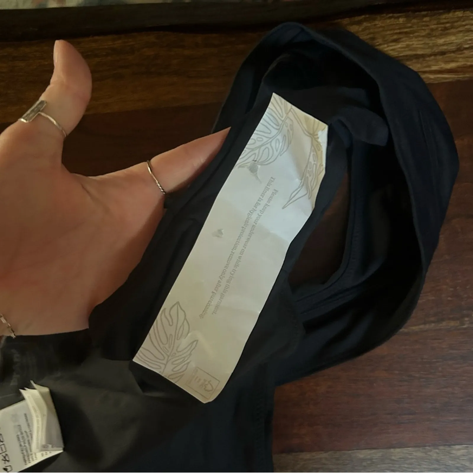 Prana Summer Wave Bikini Bottom Black Swim Bathing Suit UPF 50+ NWT Size L - Image 7