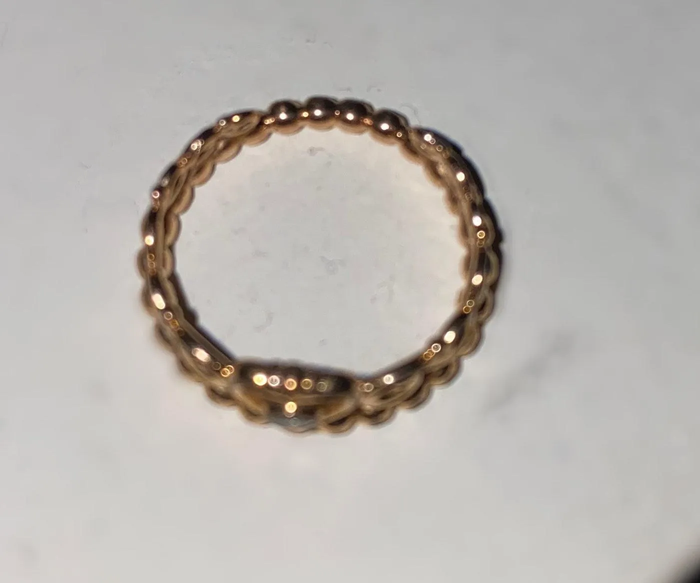 Pandora Rose Gold Princess Ring - Image 3