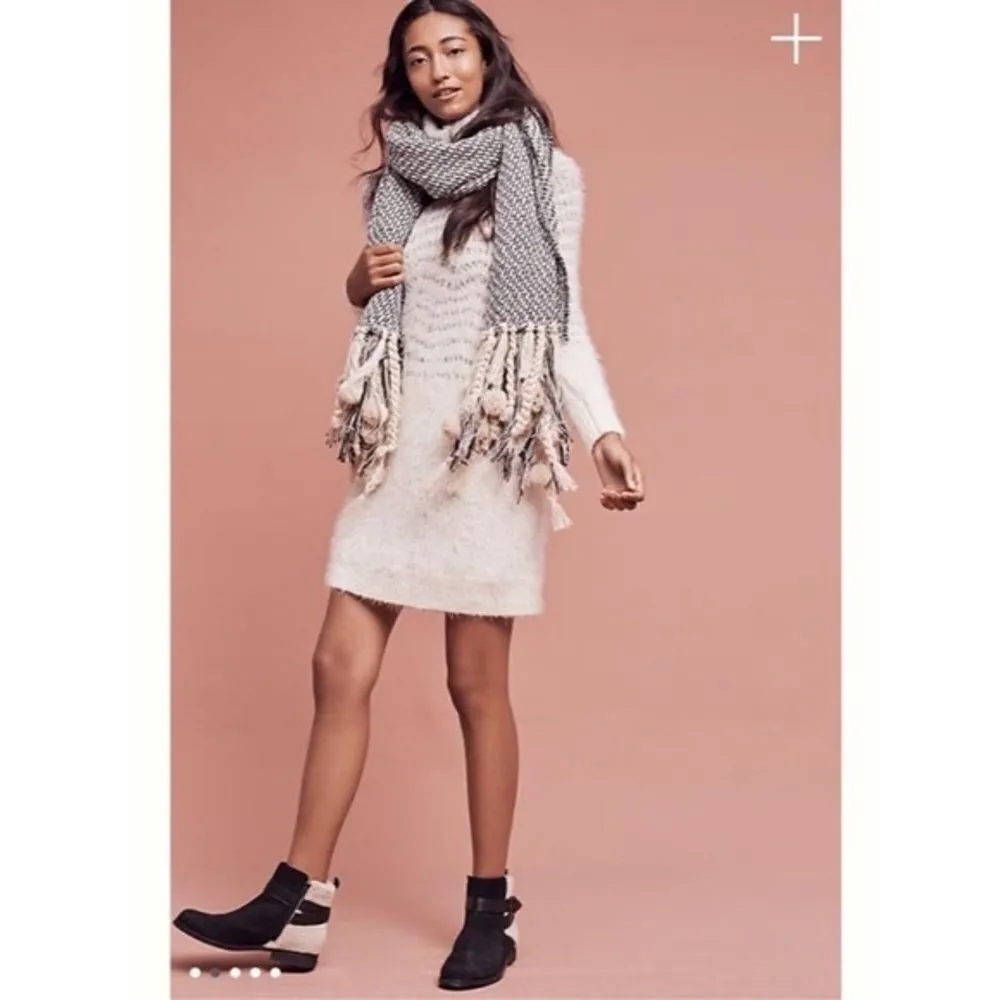 ✨HP✨Anthro Sleeping on Snow Eyelash Sweater Dress✨ - Image 2