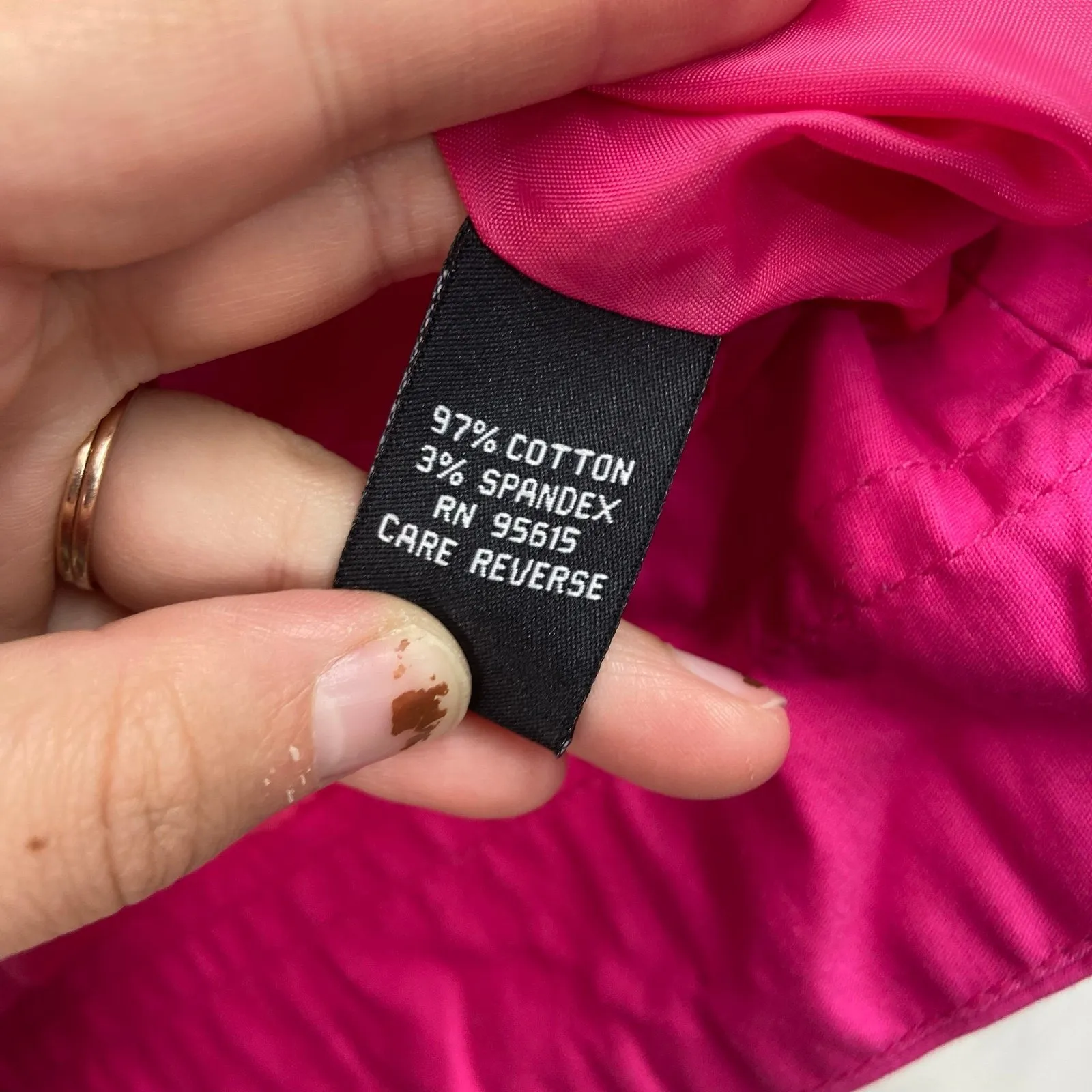 Rafaella women's bright hot pink collared half sleeve button casual lined jacket - Image 5