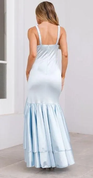 Hello Molly Twilight Luxe Satin Maxi Dress Blue - S - Image 2