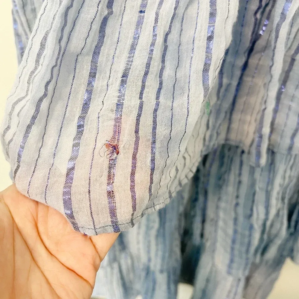 SAYLOR Jameela Midi Dress in Indigo‎ size Large Tiered - Image 5