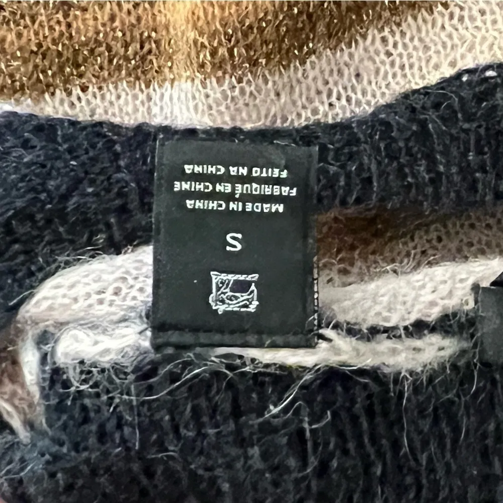 Scotch & Soda Blizzard Lizzard mohair lightweight striped pullover sweater, S - Image 2