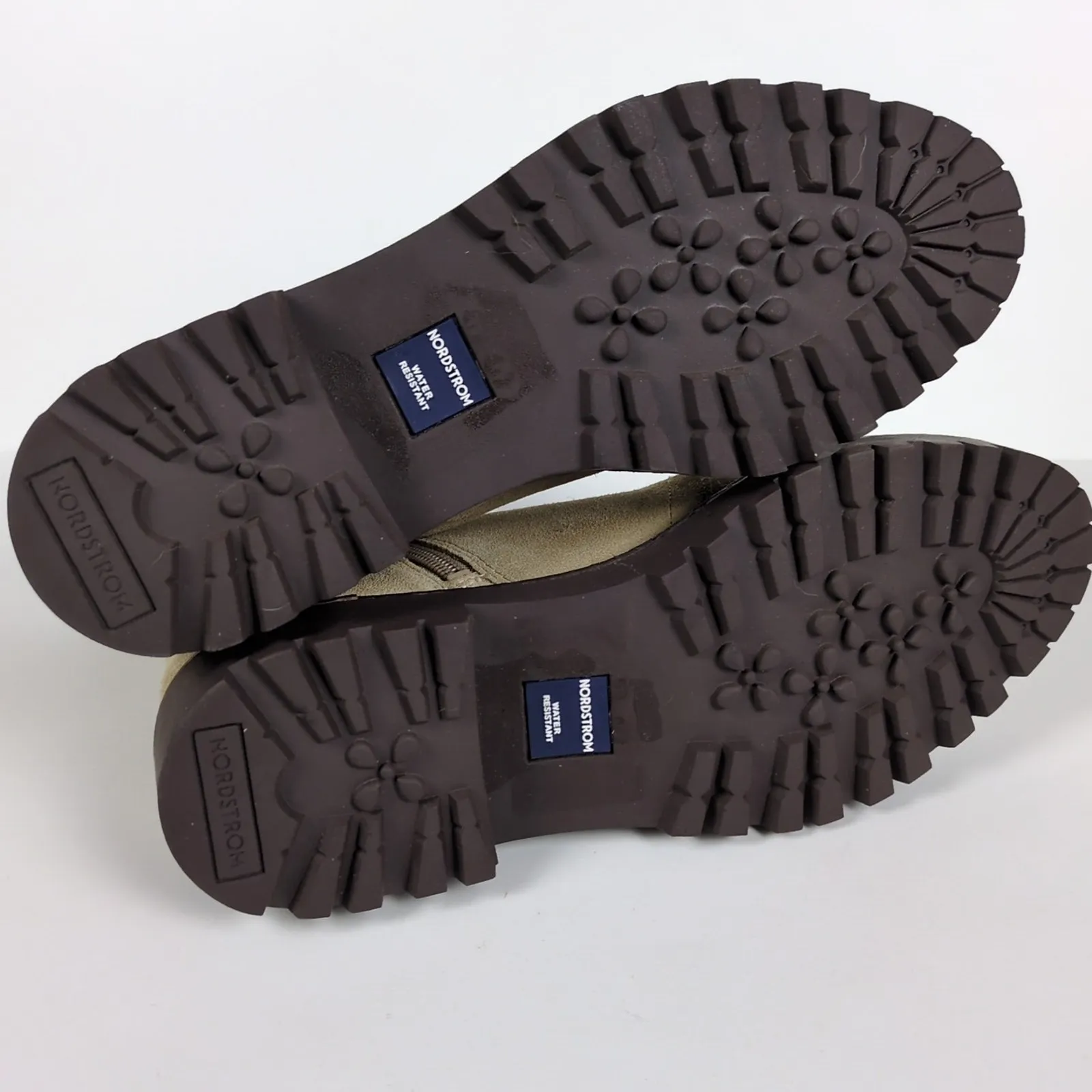 NORDSTROM Moonie Water Resistant Leather Combat Boot In Beige Sand Women's 8.5 - Image 7