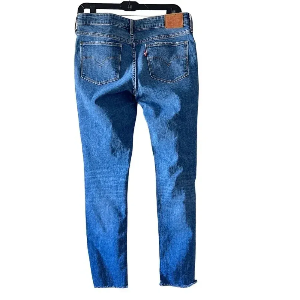 Levi’s 711 Women's‎ Cotton Skinny Distressed Patch Jeans 29 - Image 3