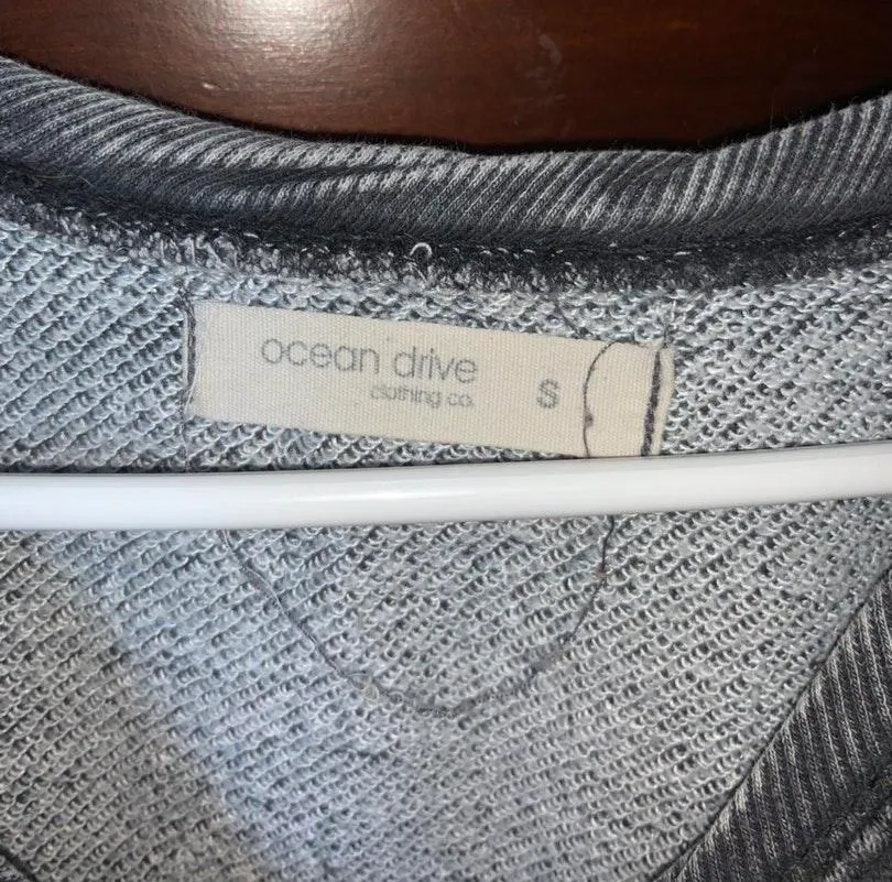 Ocean Drive Grey Worn In Looking Sweatshirt  - Image 3