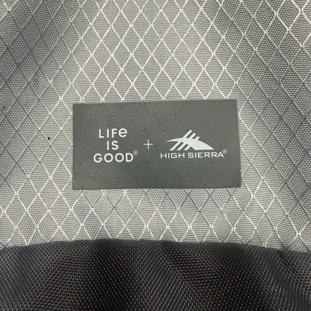 Life Is Good High Sierra Collaboration Gray Backpack with Blue Accents - Image 5