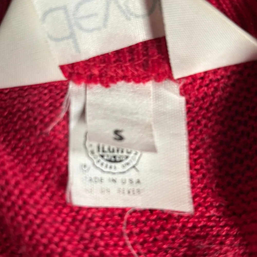 Vintage Devon Union Made Button Front Knit Sweater Vest Red Blue White Small - Image 10