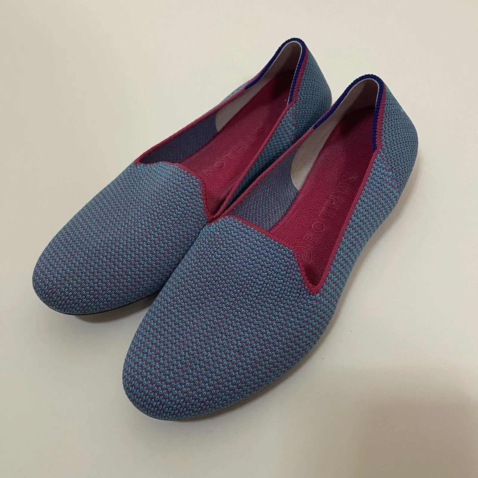 Rothy's The Loafer Bluebell Triple Stitch Knit Fabric Flats US 9 EU 40 - Image 9