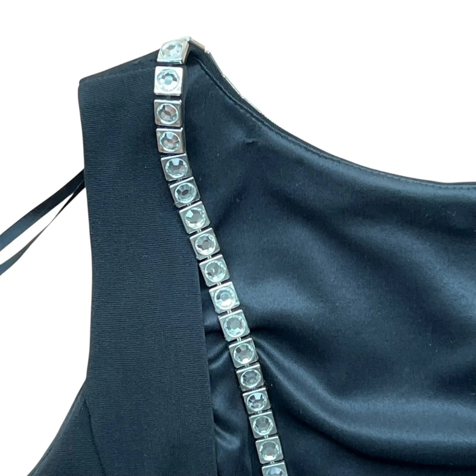 Vintage Formal Dress 8 McClintock Y2K does 60s Long Gown RARE Occasion Maxi Prom Black - Image 13