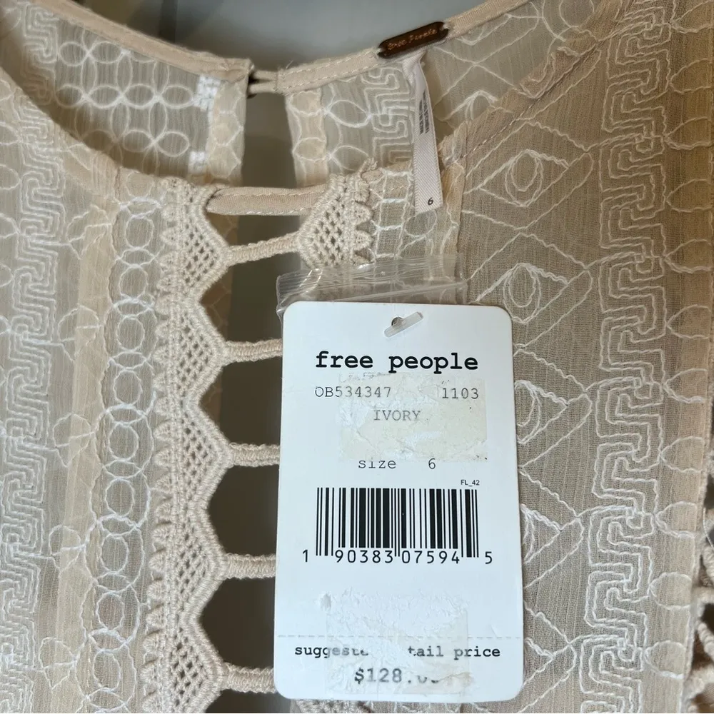 Wherever You Go Mini Dress in Ivory. Lace and Crochet, Pockets, NWT - Image 15