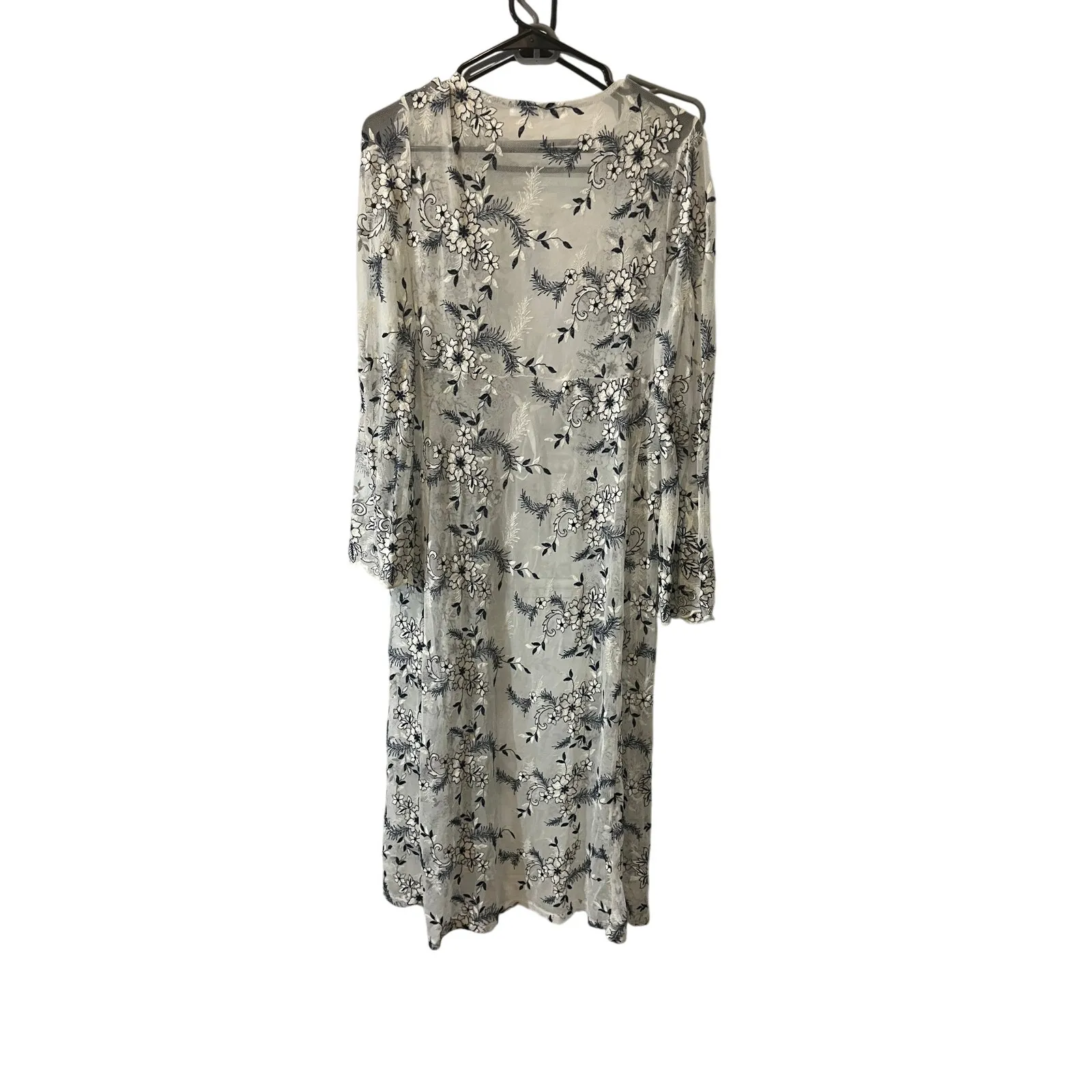 CindiGindi‎ Embroidered Floral Fairy Whimsigoth White Coverup Duster Cardigan Size undefined - Image 7