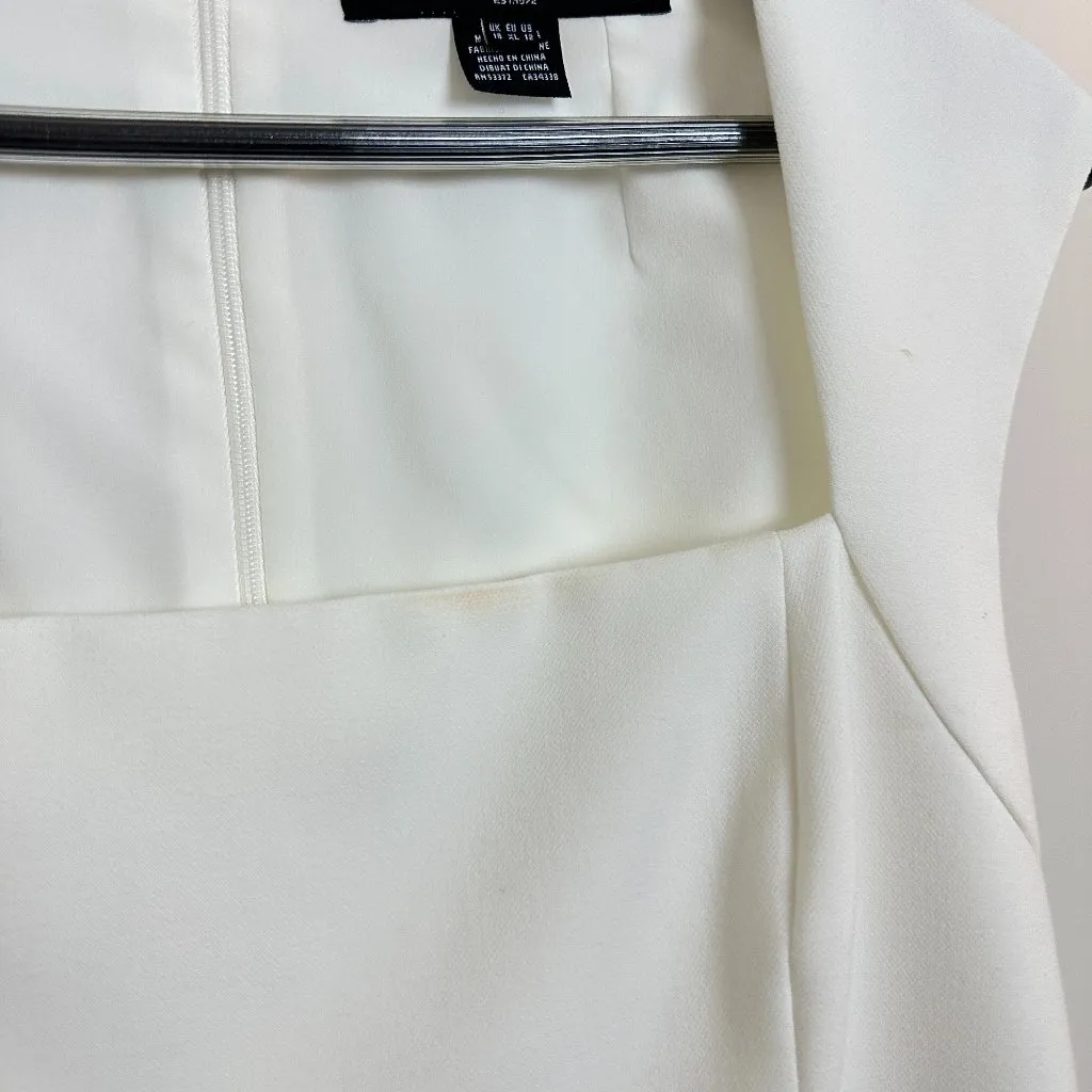 FRENCH CONNECTION Ruth Whisper A-Line Dress in Summer White Size US 12 - Image 6