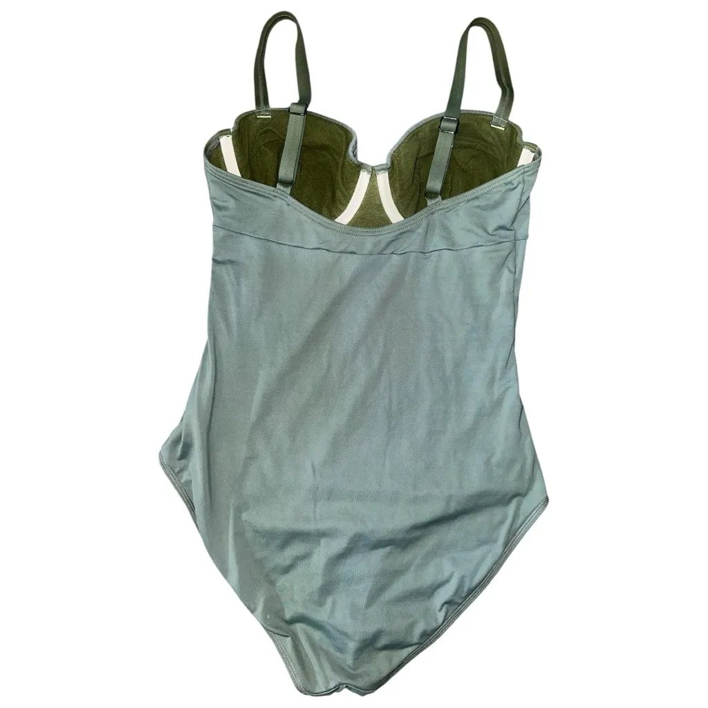 Sunseeker Women’s Size M Green Bustier Style One Piece Swim Bathing Suit Size M - Image 2
