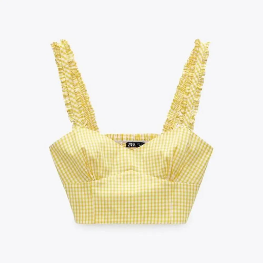 ZARA  Gingham Crop Top - Image 4