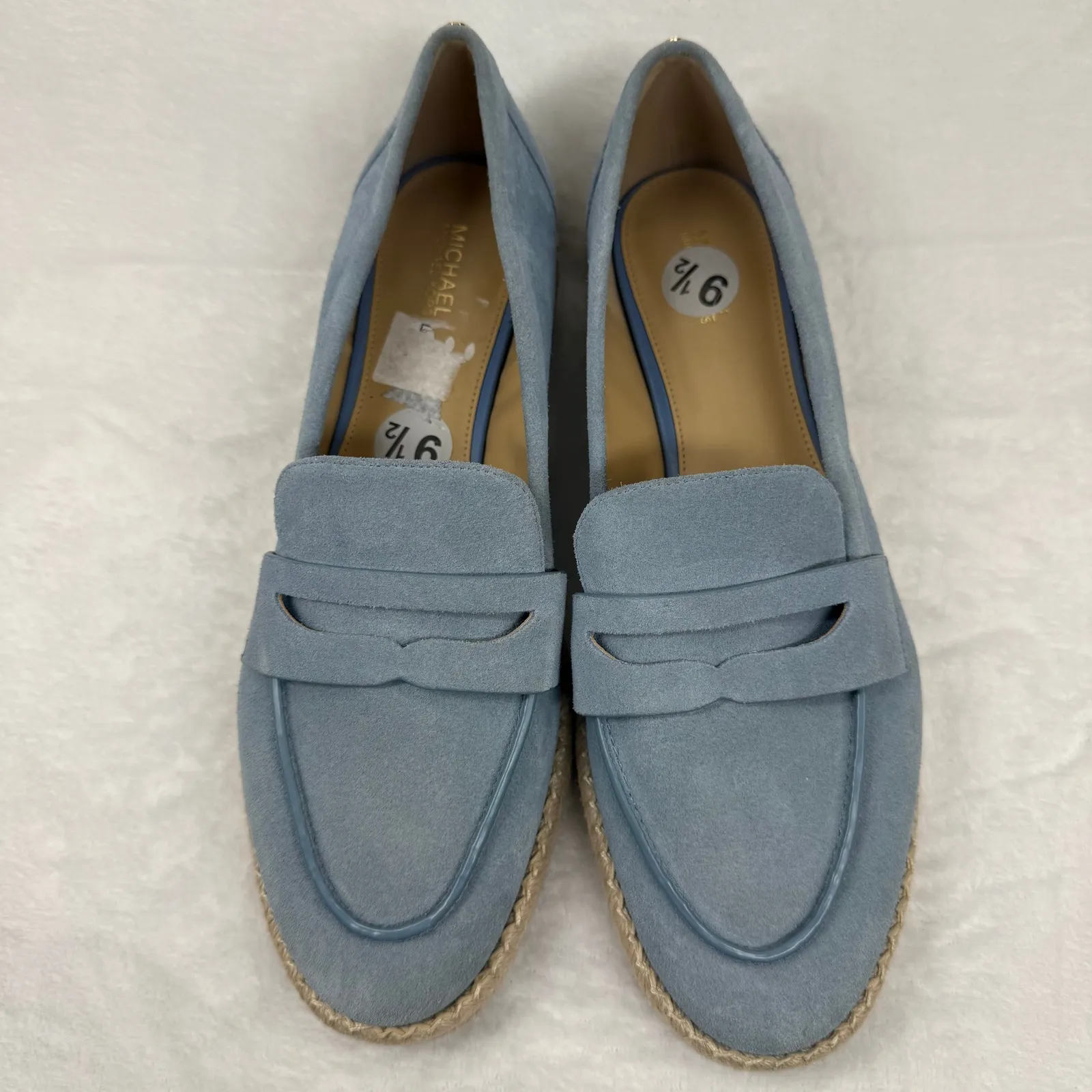 Michael Kors Womens Blue Suede Espadrille Loafers Flats Shoes Size 9.5 - Image 8