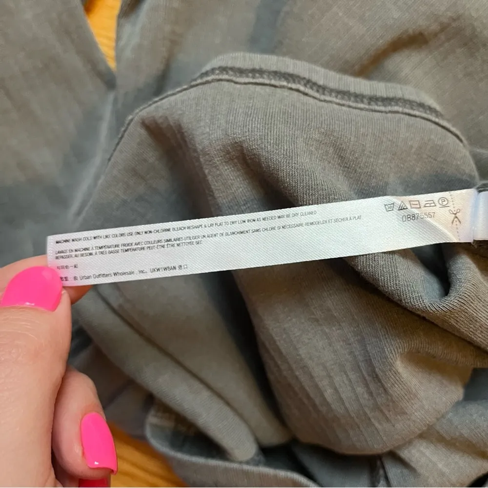 Intimately free people gray ribbed long sleeve shirt size XS - Image 5